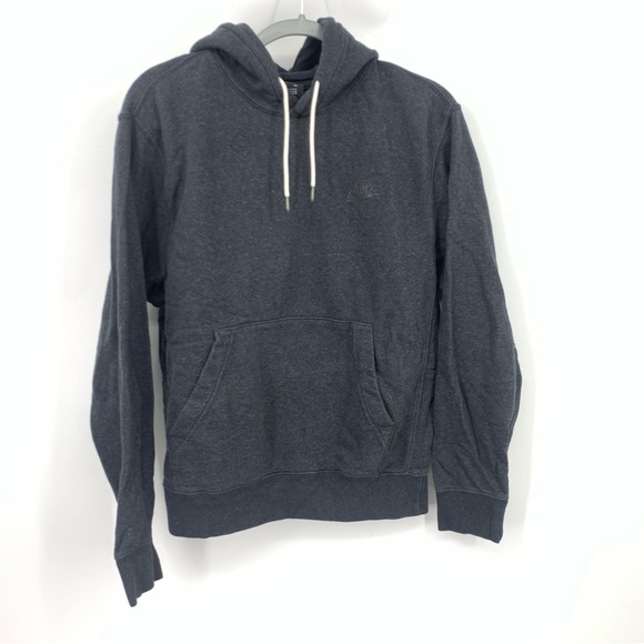 Nike Women Size Small Hoodie Sweatshirt Pullover Top Black Gray Swoosh Logo - Picture 1 of 8